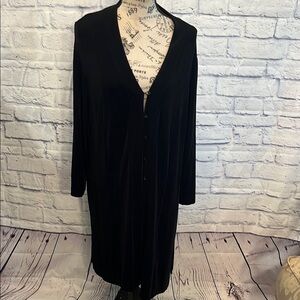Chico’s Travelers Dress Long Sleeves Black Size 3 XL